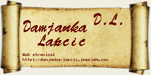 Damjanka Lapčić vizit kartica